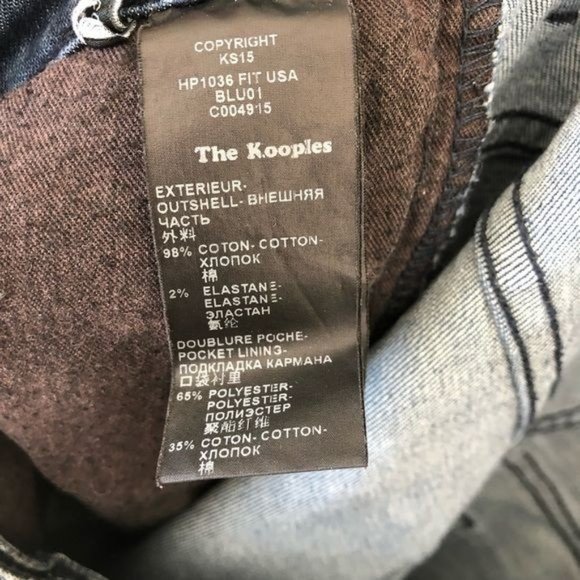 The Kooples Skull Hardware Two Tone Slim Straight Jeans - Picture 11 of 11